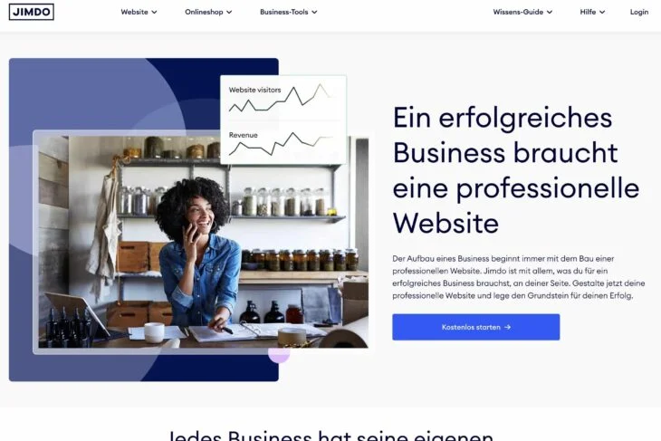 Jimdo Testergebnis im Überblick